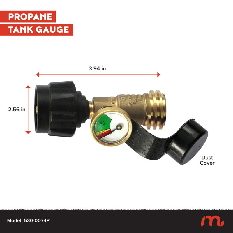 Indicateur de niveau de jauge de propane pour les réservoirs de propane standard, idéal pour les barbecues, les grillades, le camping et la cuisine en plein air - 130-0074P