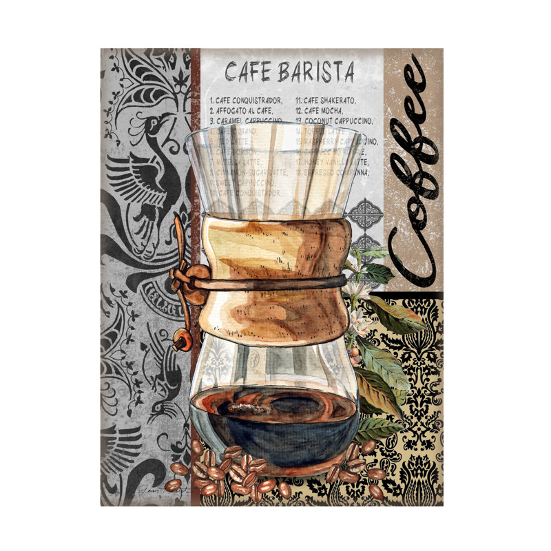 Jean Plout Coffee Art C Canvas Art, H 19 po x l 14 po x P 2 po