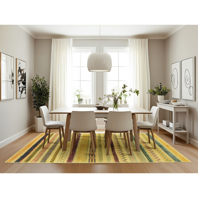 Abstract Indoor Rug, Rectangle 7' x 10'