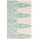 Annette Damask Ivory/Teal Area Rug