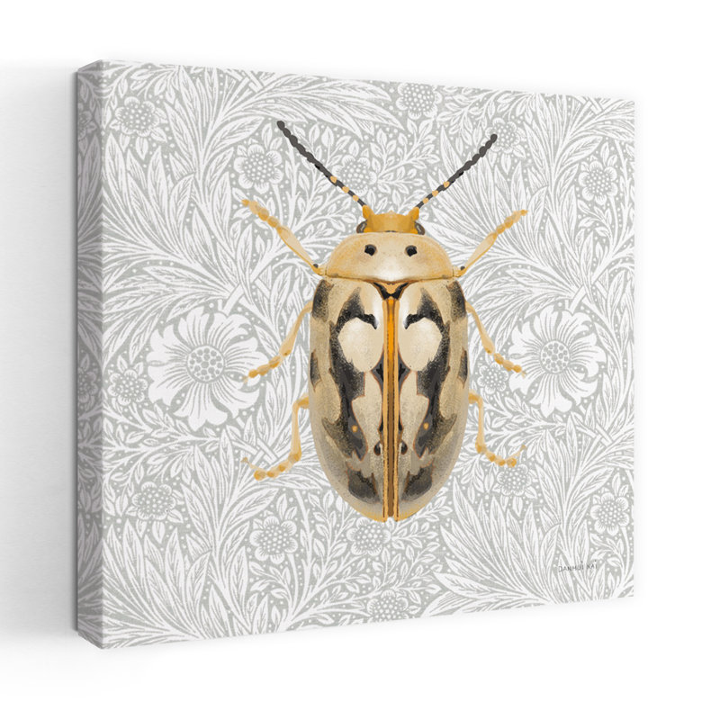 Beetles and Butterflies III, art de coccinelle, H 24 po x l 24 po