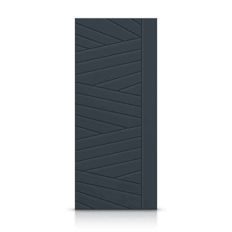 Porte standard à panneaux en bois manufacturé, 24 po x 80 po, Gris anthracite