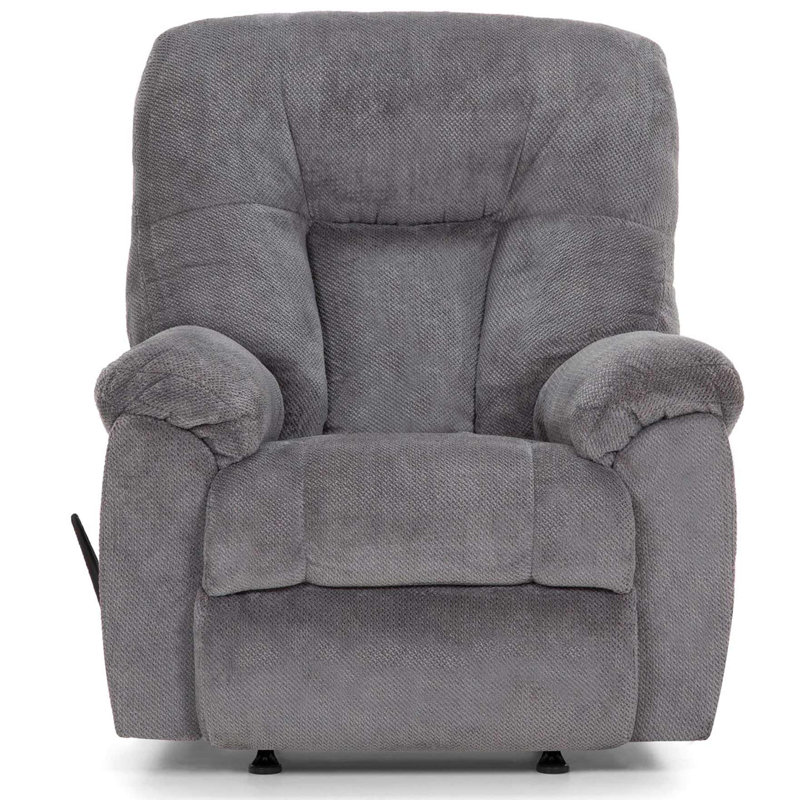 Nia Upholstered Recliner, Gray/Slate