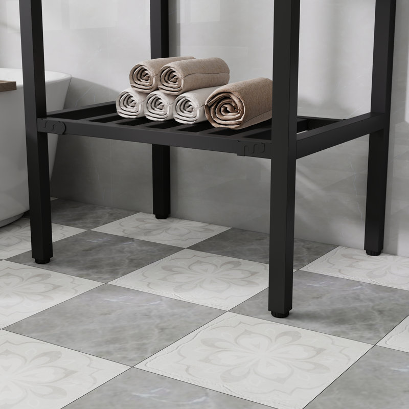 Lavabo de salle de bain console rectangulaire 24 "avec pieds 18"