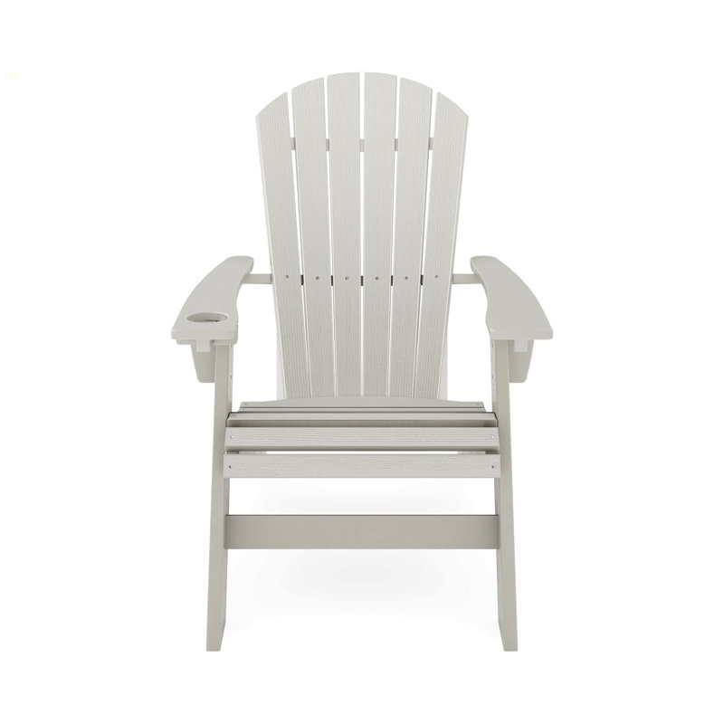Dark Gray Adirondack Chair – Sturdy HDPE Poly Lumber For Poolside, Patio, And Garden Relaxation, Dark Gray