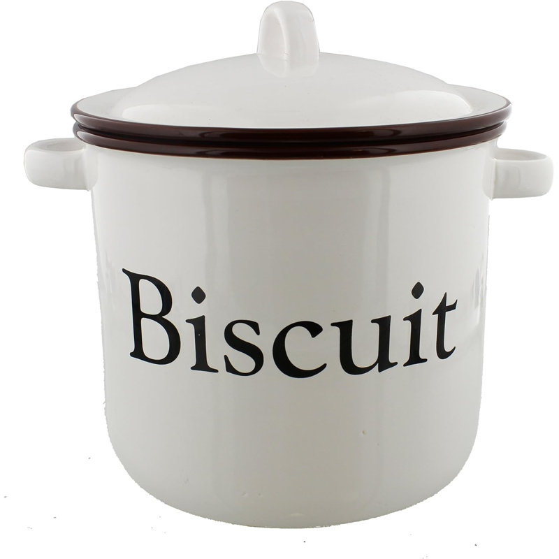 Country Living White Dolomite Kitchen Ceramic / Porcelain Jar