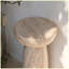 Table d'appoint 13 po en forme de champignon en grain de pierre naturelle, table de bout de patio autoportante imperméable, table d'appoint décorative pour balcon, cour, couloir, côté canapé