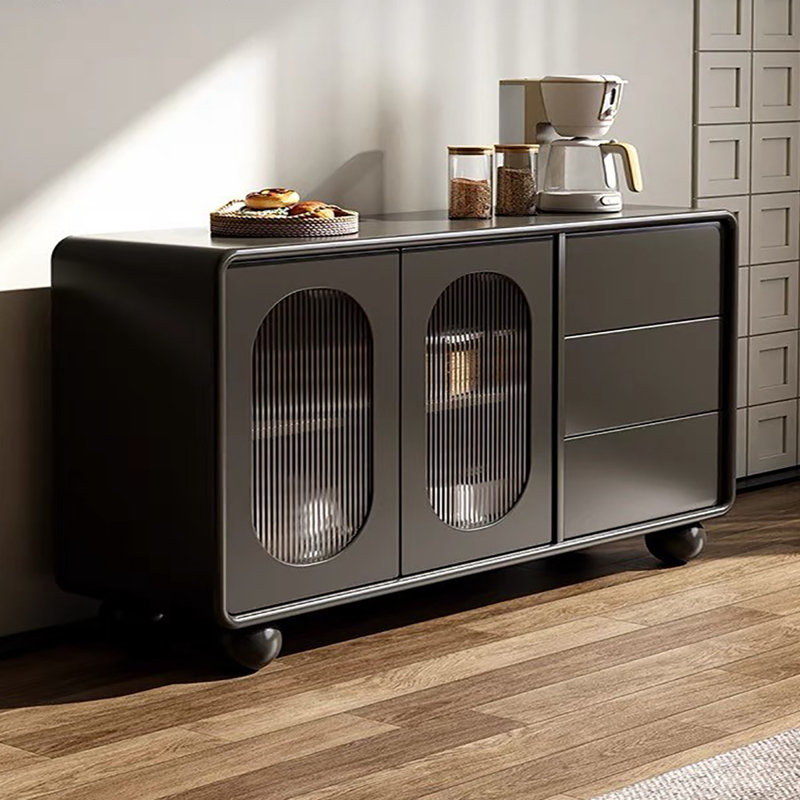 Buffet 63 po Ashurst, Noir / transparent