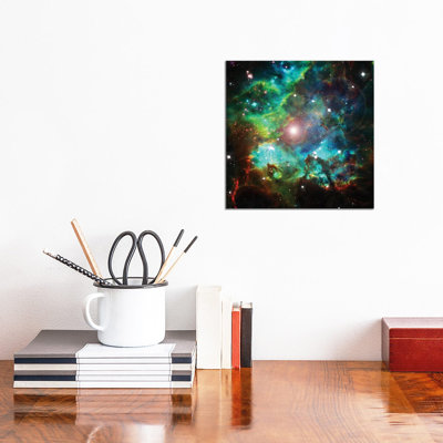 Nebulae, Stars, Galaxies Vivid Colors 3D Rendering 1 Piece Wrapped Canvas Wall Art