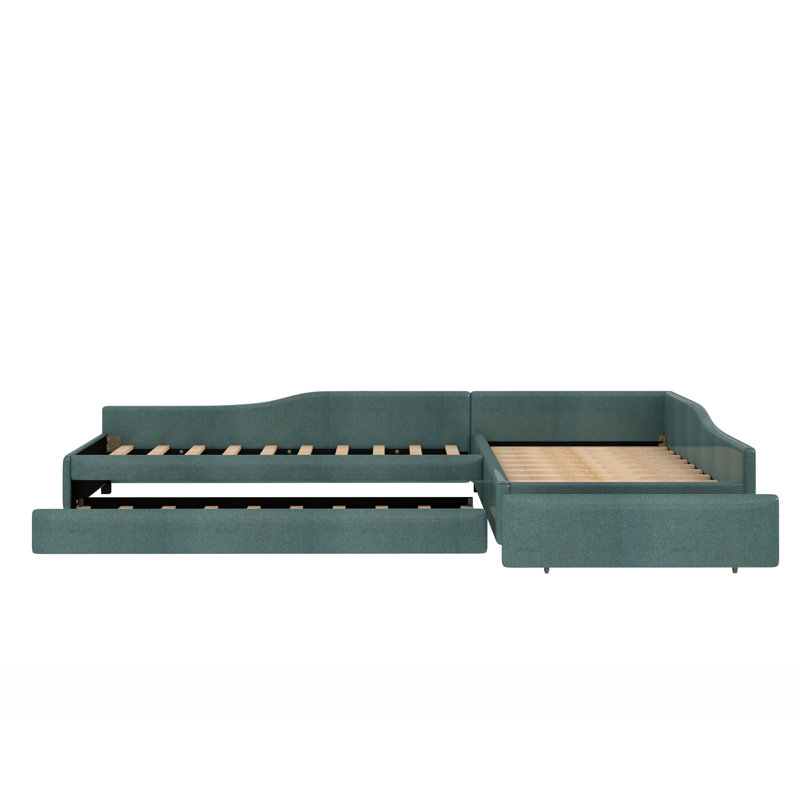 Mirriah Upholstered Storage Bed, Green