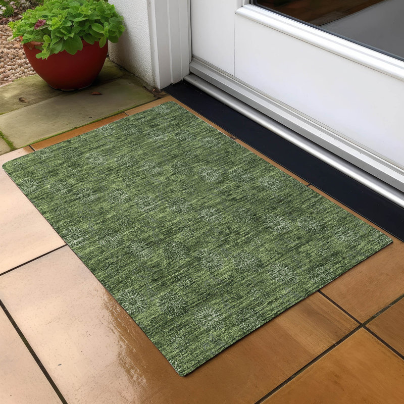 Tapis intérieur / extérieur en polyester Malchow, Rectangle 1 pi 8 po x 2 pi 6 po