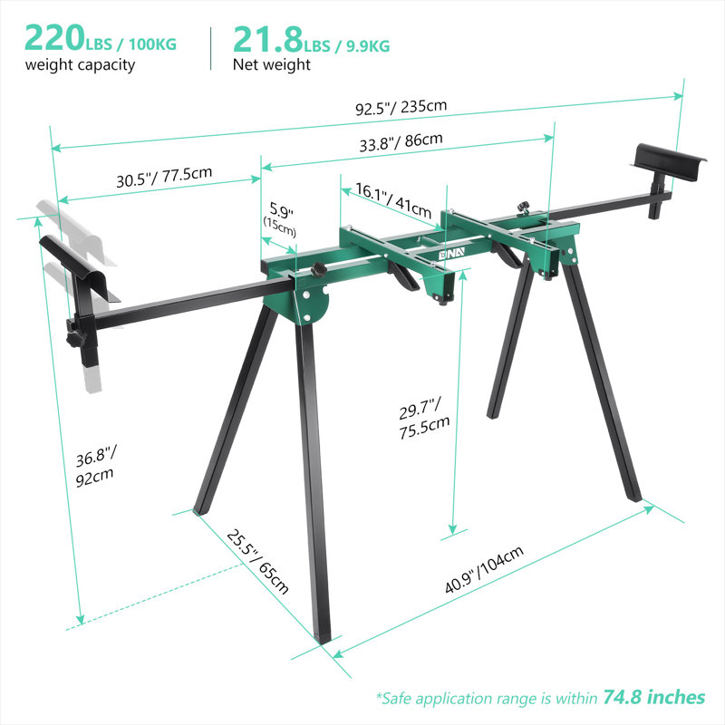 10'' W Metal Top Workbench