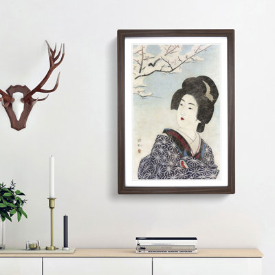 Beauty And A Plum Tree by Ito Shinsui - Single Picture Frame Painting