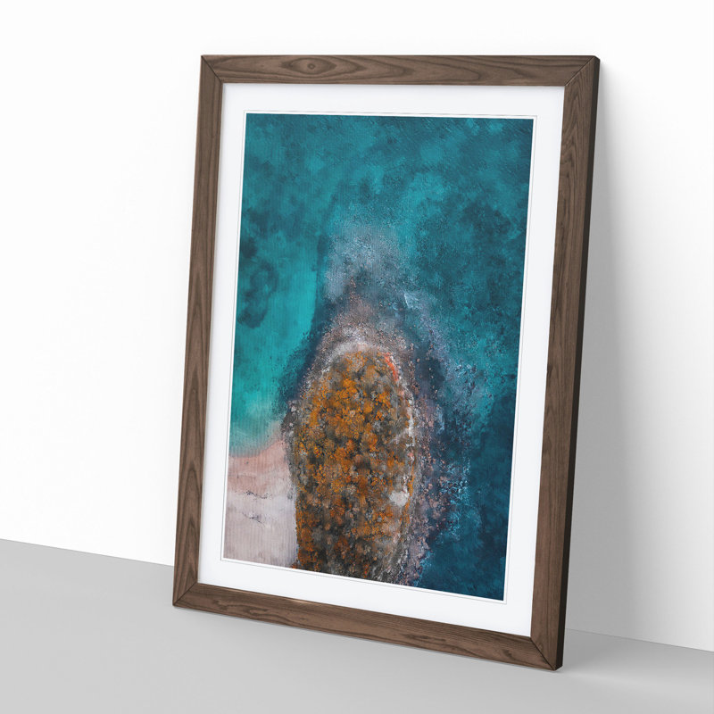 Shelly Beach in Australia - Picture Frame Graphic Art, Walnut Framed, 48cm H x 36cm W x 2cm D