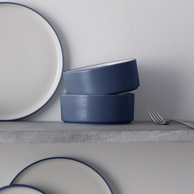 Bols à céréales Noritake Colortex Stone Stax, 6 po, 20 oz, Bleu