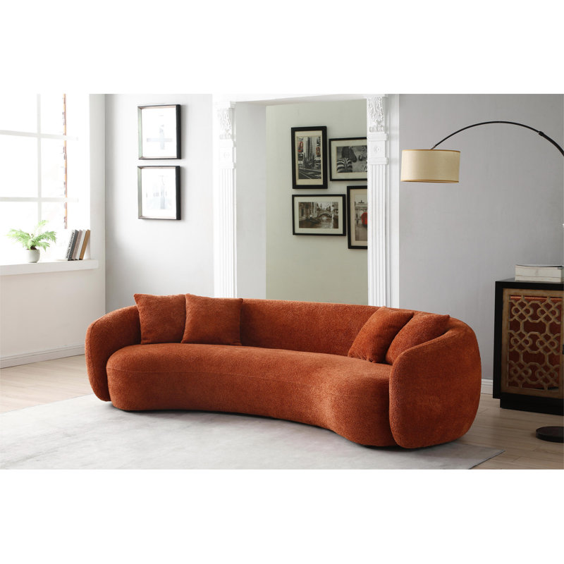 Canapé modulaire 102 pouces 5 places Boucle, Orange