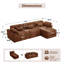 Canapé à compression surdimensionné en forme de L surdimensionné de 114 po Boneless Segal sans assemblage requis-1805342796