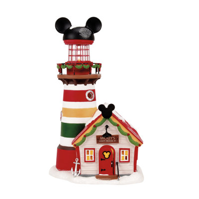 Department 56 Disney Village Keeping a Watch for Santa Light Up Building 10.24 Inch