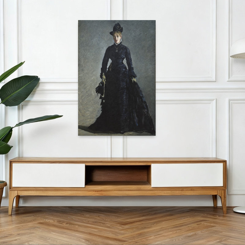 Portrait impressionniste contemporain d'une Parisienne (affiche murale), H 48 po x l 32 po