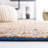 Roanne Natural Fiber Flat Weave Jute/Cotton Geometric Rug in Blue/Natural-1462486261