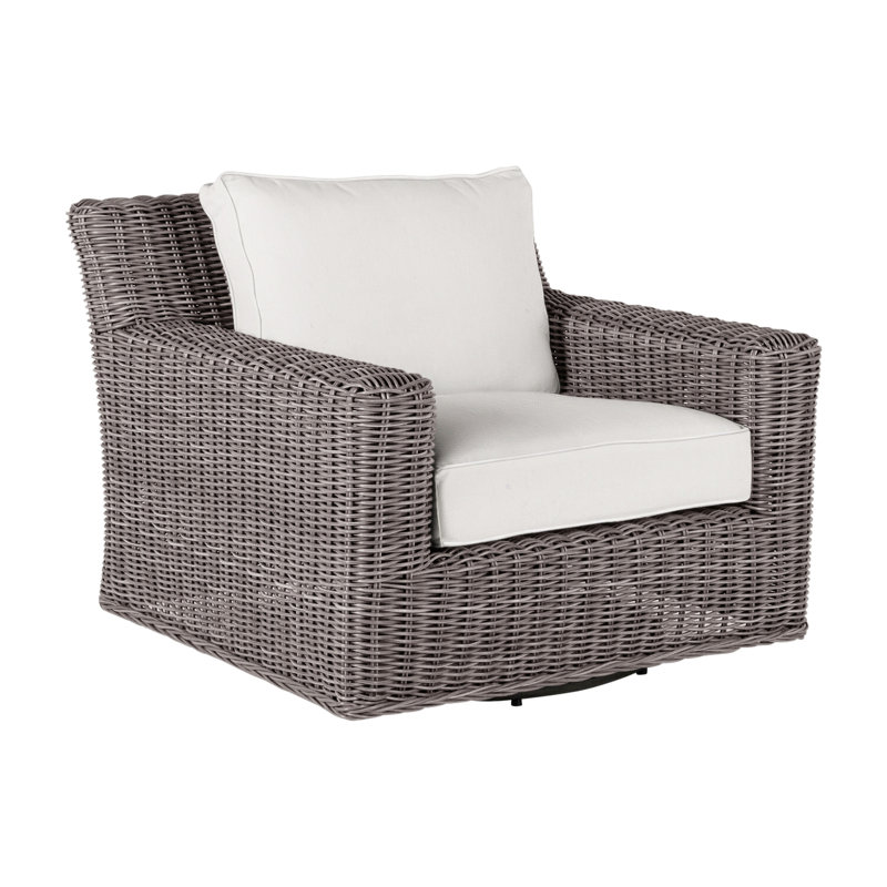Rustic Patio Armchair with Cushions, No Welt, Oyster, Verona Fossil
