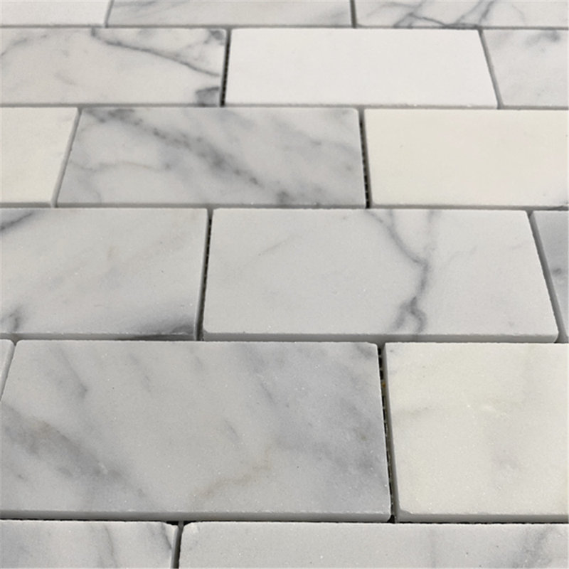 Carreau de mosaïque en marbre 12 po x 12 po