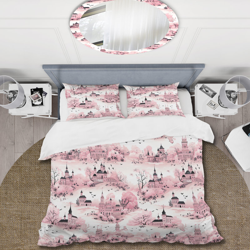 Ensemble de housse de couette Toile Tales Victorian Castle, Housse de couette simple + 1 taie décorative stan