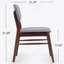 Set Of 2 Mid - Century Upholstered Dining Chair With Rubberwood Frame, Natural+Grey-515401668-515401671