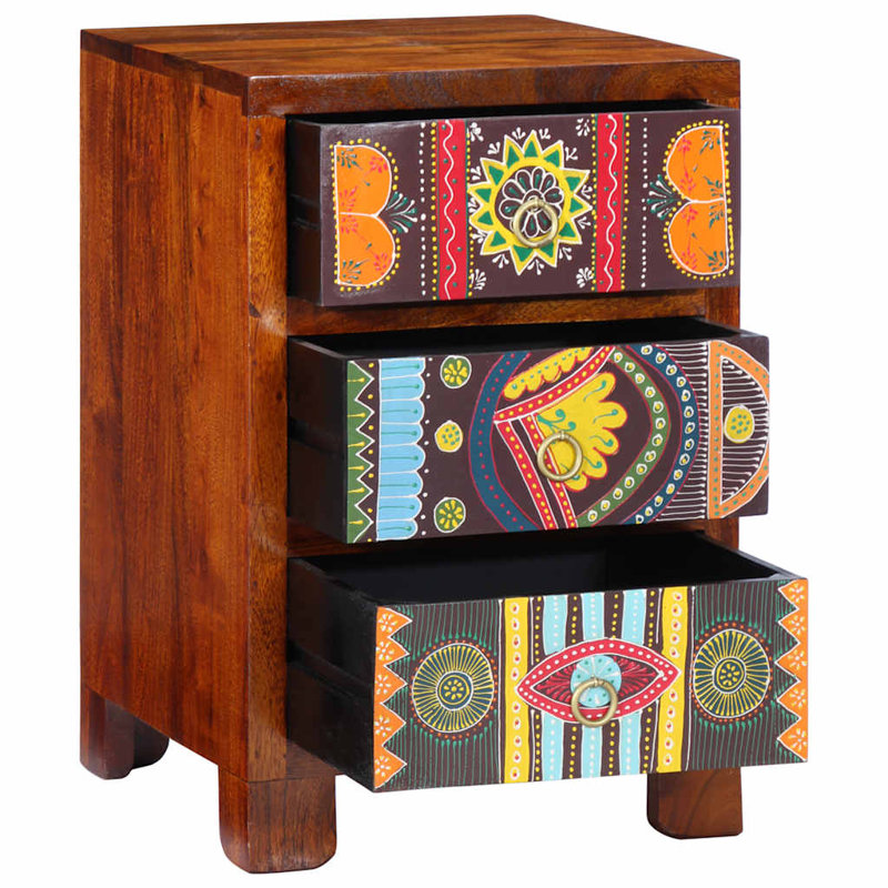 40cm W Solid Wood Bedside Table