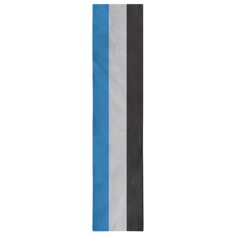 Chemin de table basket New York, L 90 po x l 16 po, Bleu / argent / noir, Polyester sergé