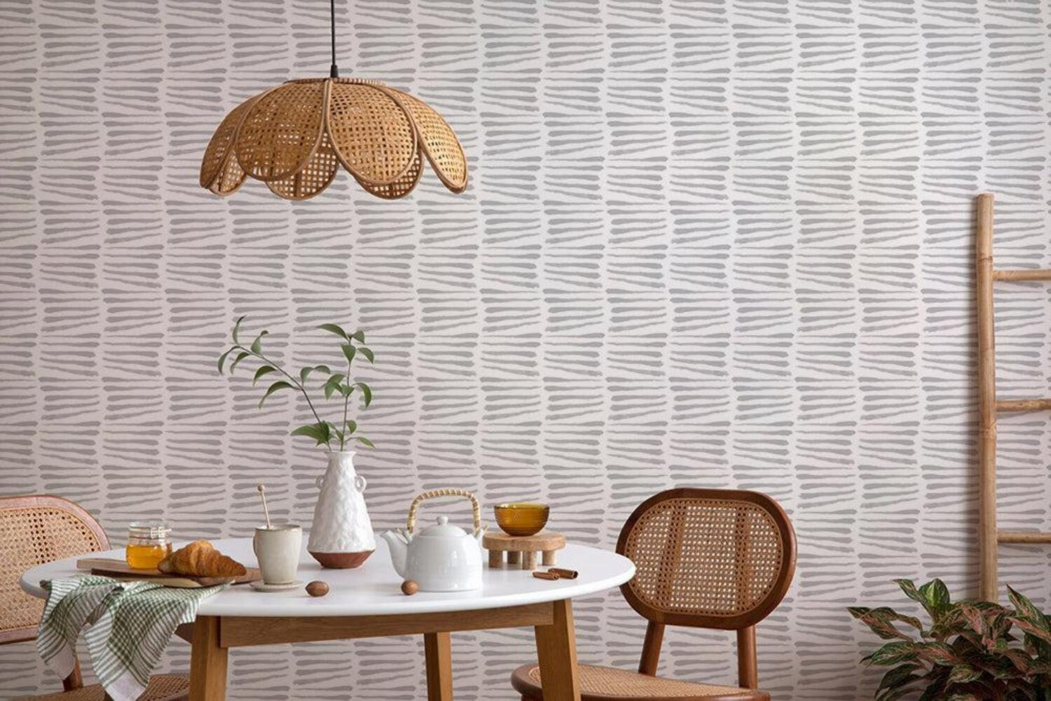 Nomad Self-Adhesive Wallpaper Roll, Pencil, Non-pasted, Faux Grasscloth