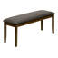 Banc, 44 po rectangulaire, rembourré, bois, salle à manger, cuisine, vestibule, bois massif, tissu