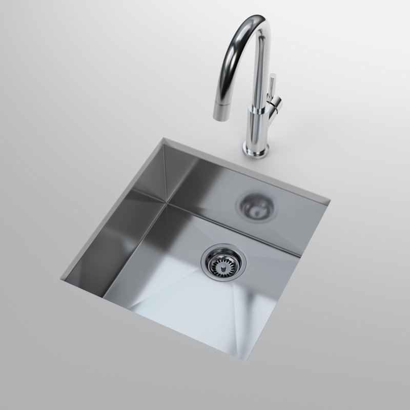 Cantrio KSS-1920-0 19-inch 18-Gauge 304 Stainless Steel Undermount Kitchen Sink
