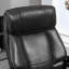 Chaise de bureau en similicuir, pivotante, support lombaire, hauteur réglable, appui-tête inclus, roulettes