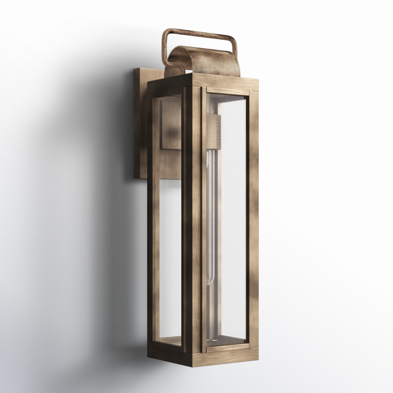 Harbor Sag Outdoor Wall Lantern, 21.25" H x 5.5" W x 7.5" D, Burnished Bronze