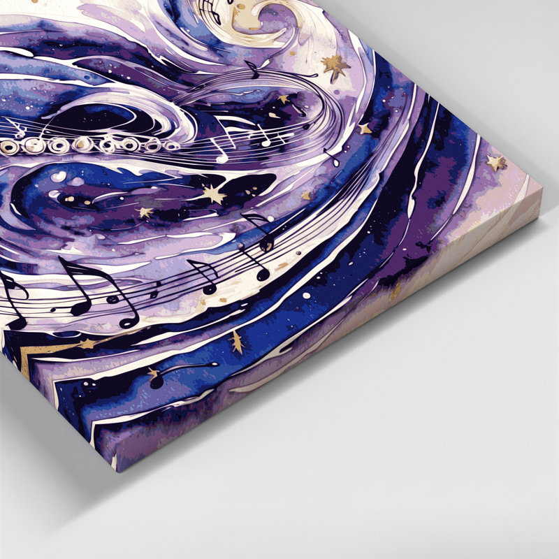 «Music Flute», toile grise, H 12 po x l 18 po