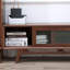 Meuble télé moderne et simple en noyer noir-108062359