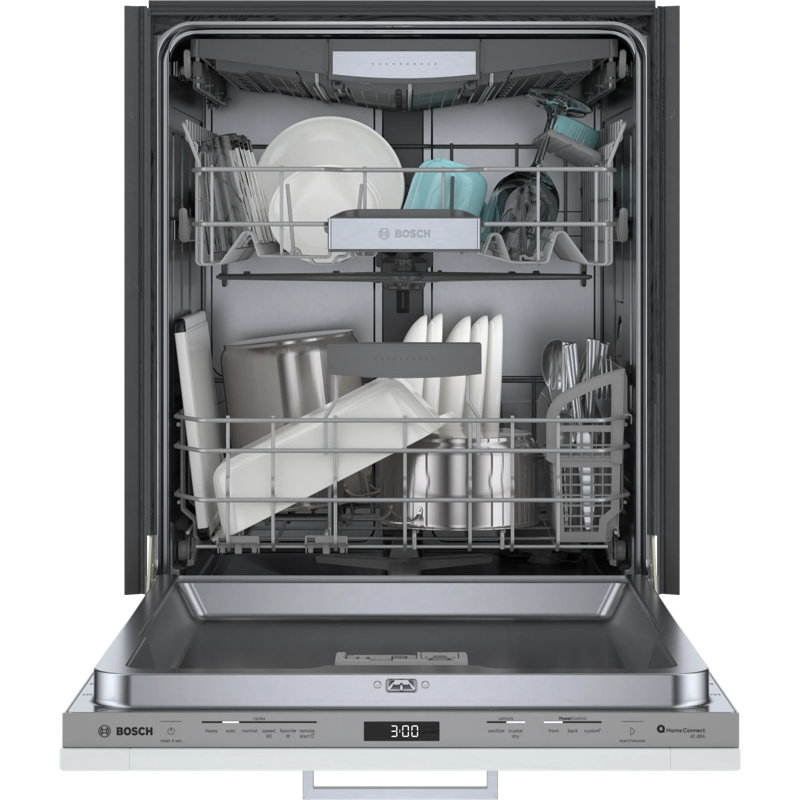 800 Series 24" Custom Top Control Built-In Dishwasher with Stainless Steel Tub and Flexible 3Rd Rack