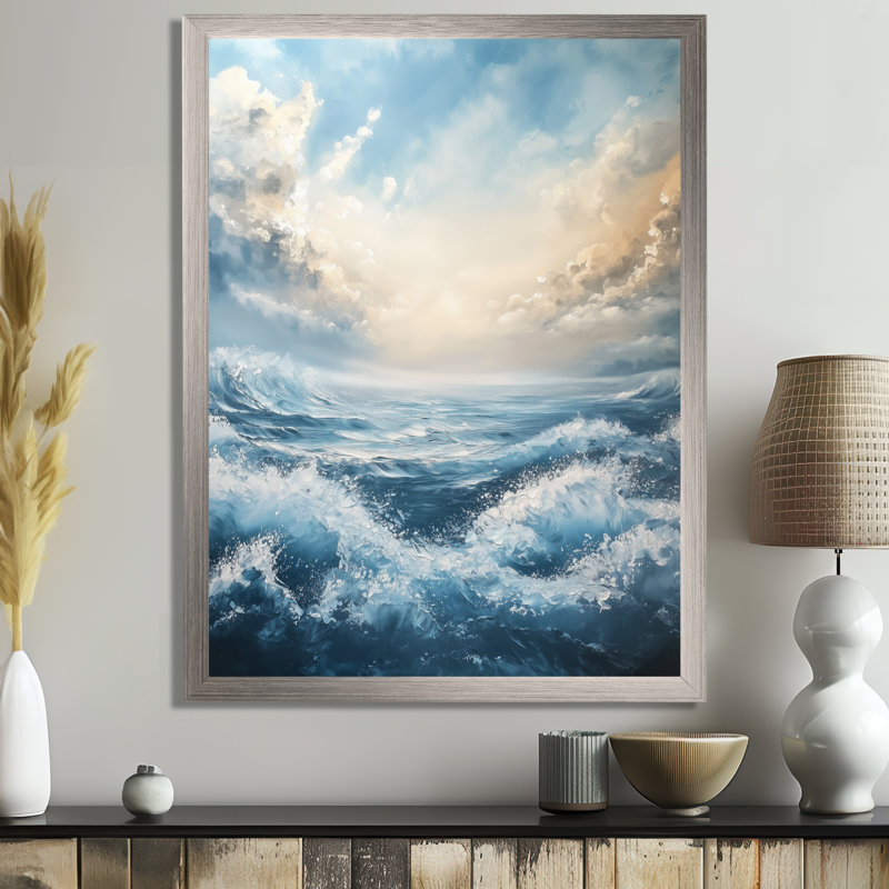 Aulda - Art mural abstrait sur toile, Argent argent, H 32 po x l 24 po, Reproduction encadrée d'une seule photo