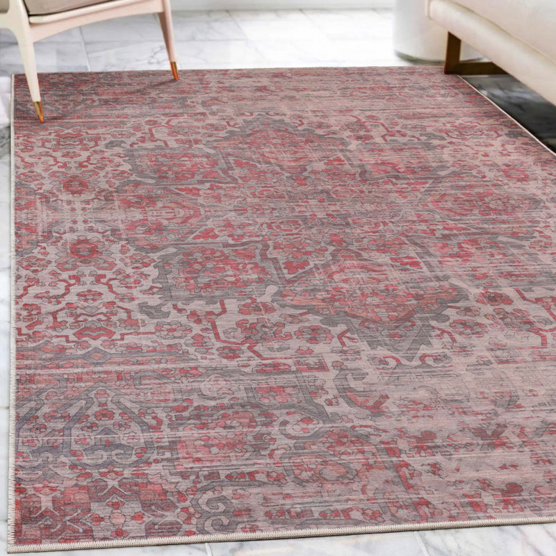 Tapis délavé bohémien délavé, Rectangle 9 pi x 12 pi