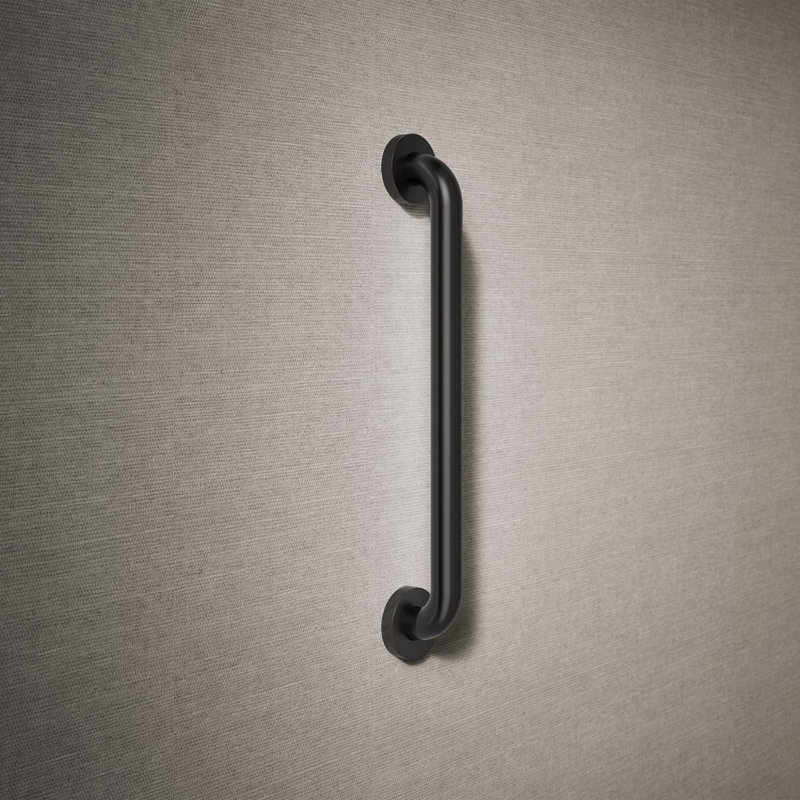 Barre d'appui contemporaine, Noir mat, L 18 po