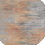 Tapis d'intérieur rond lavable abstrait 8 pi gris saumon et gris anthracite