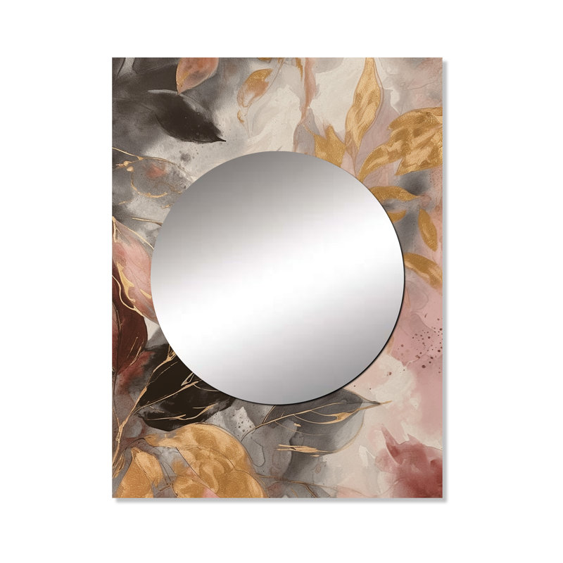 Gold Herb Elixir - miroir mural Herbs, miroir décoratif traditionnel, impression d'art en métal, 40 po x 30 po