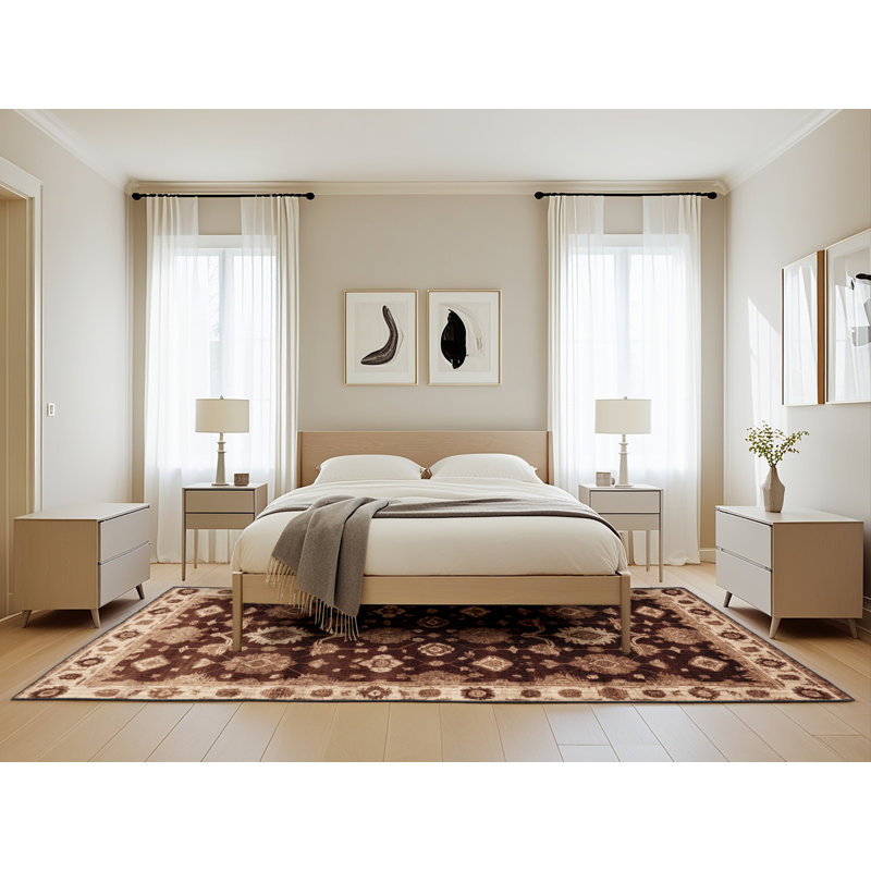 Tapis noir surteint lavable à la machine, Rectangle de 5 pi x 8 pi