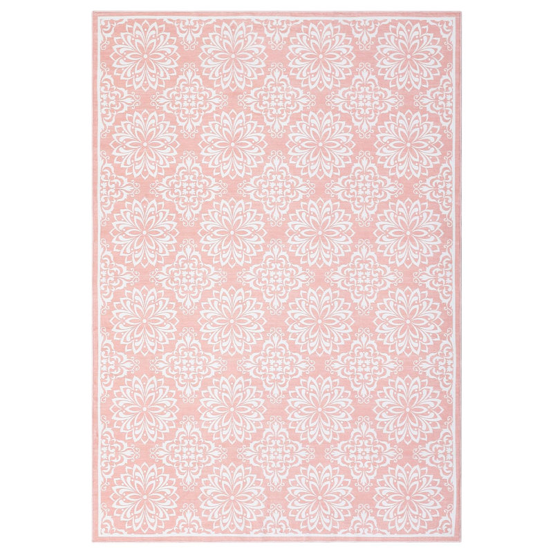 Washable Runner Rug 5x7 Boho Floral Hallway Rug Runner Long Entryway Rug Vintage Low-Pile Accent Rug for Bedroom Non-Slip Soft Carpet Runner Throw Rug for Bathroom Laundry Room