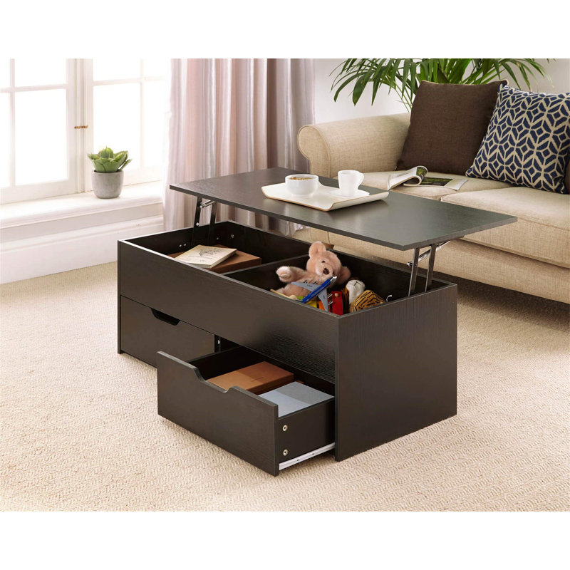 Casaleggio Lift Top Coffee Table with Storage, Black