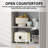 Schnur 75"H Kitchen Pantry Cabinet with Open Storage and Adjustable Shelves for Dining Room, Living Room, Laundry, Bathroom-1681935264