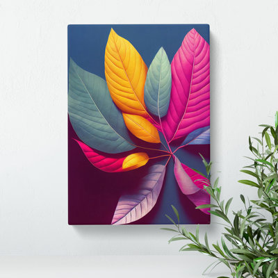 XC1022-1607X Colourful Leaves No.4 - Wrapped Canvas Print