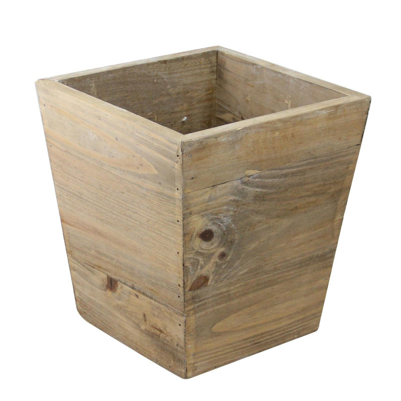 Contenant rustique en bois naturel Country Country, H 8,75 po x l 8 po x P 8 po
