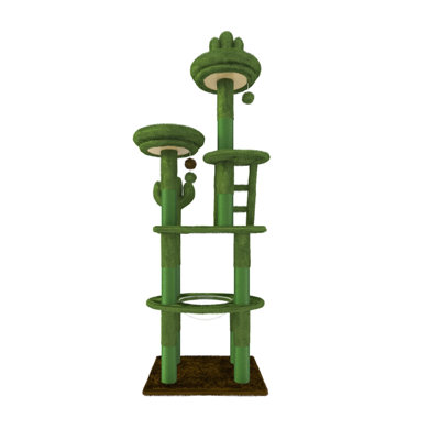 72in Cactus Cat Tree Tall Cat Tower for Indoor Cats W/Transparent Capsule,Sisal Scratching Posts,Plush Perches and Interactive Toys,Multi-Level Cat Activity Center Furniture for Kittens and Large Cats